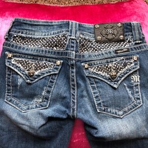 COPY - Miss me cuffed Capri with pocket bling